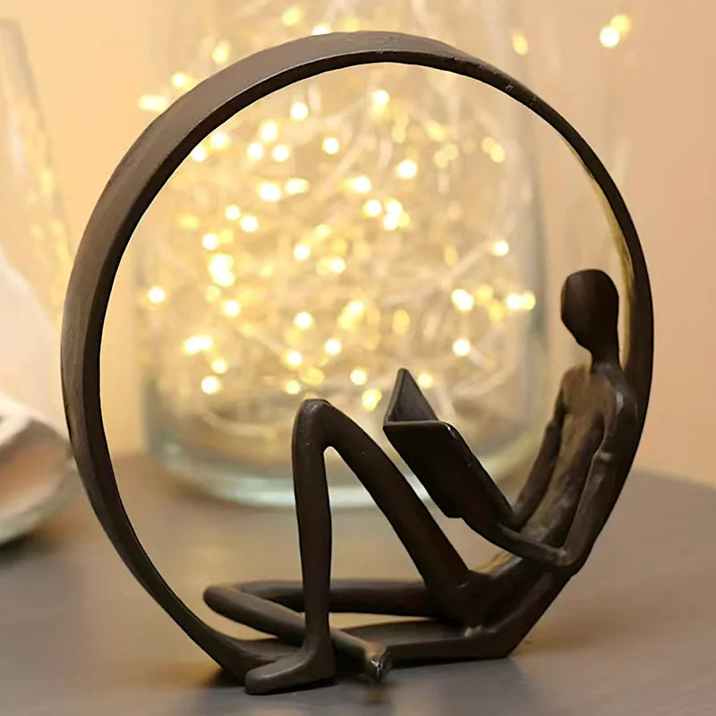 Serene Reader Sculpture Art